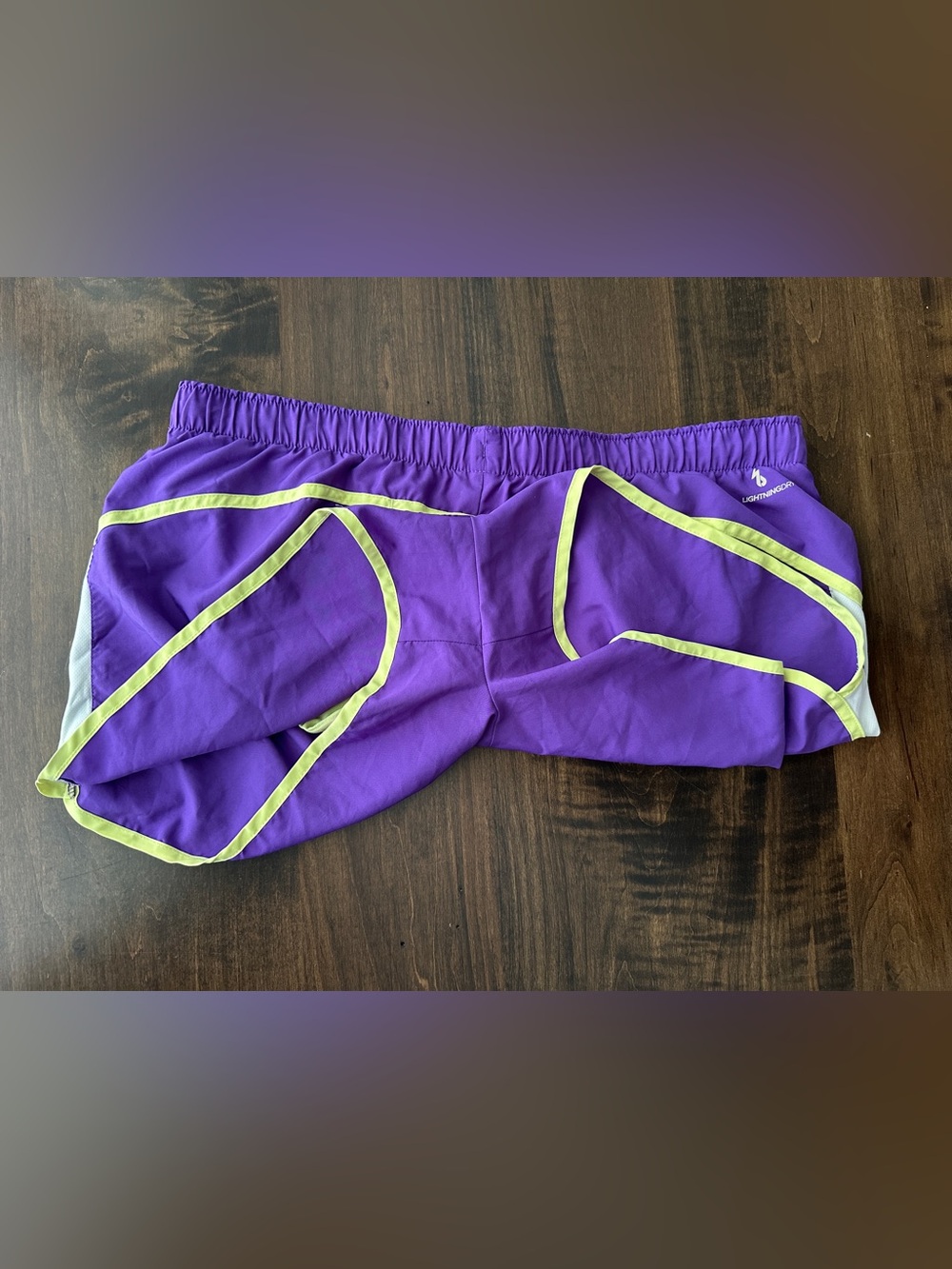 NEW BALANCE Lightning Dry Purple Running Shorts Women’s XL Lined Athletic Active - Picture 6 of 13